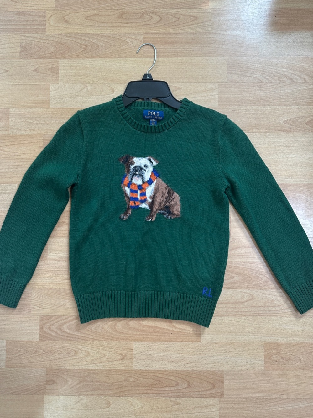 Polo by Ralph Lauren Forest Green Bulldog Crewneck Sweater